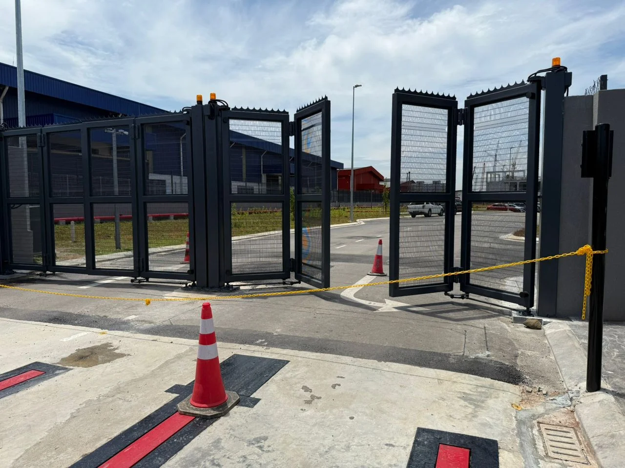 Crash Rated Bi-Folding Gate